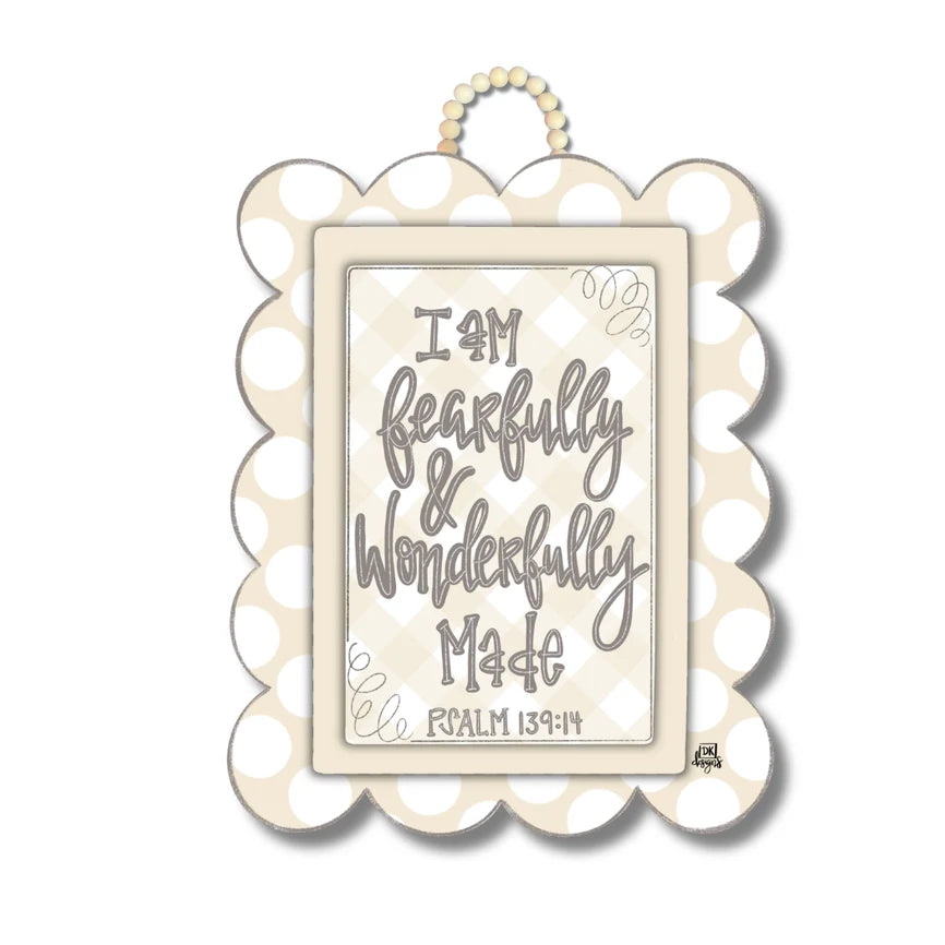 Fearfully & Wonderfully Made Door Hanger