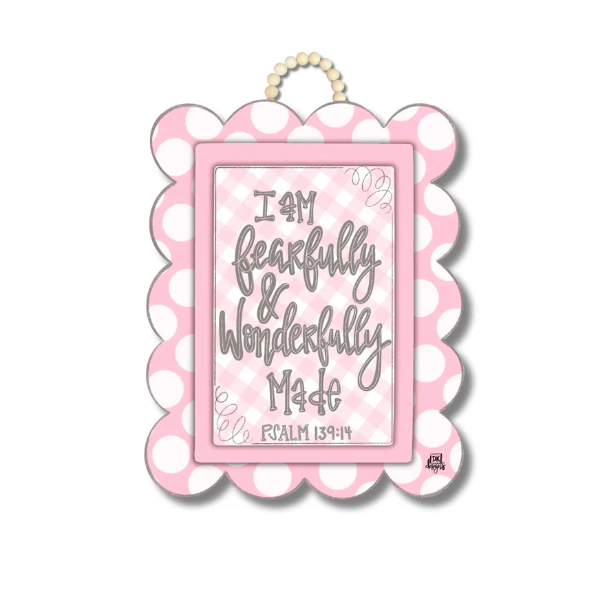 Fearfully & Wonderfully Made Door Hanger