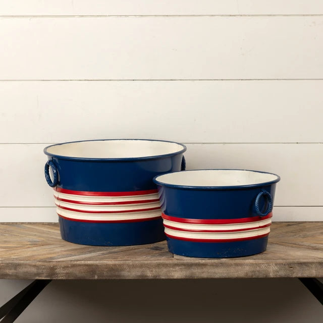 Patriotic Metal Bucket