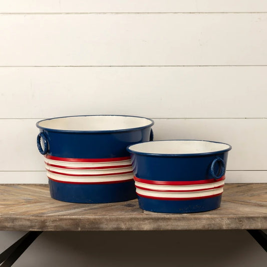 Patriotic Metal Bucket