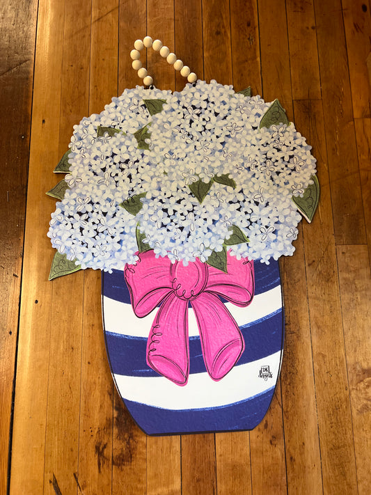 Hydrangea Jar Door Hanger