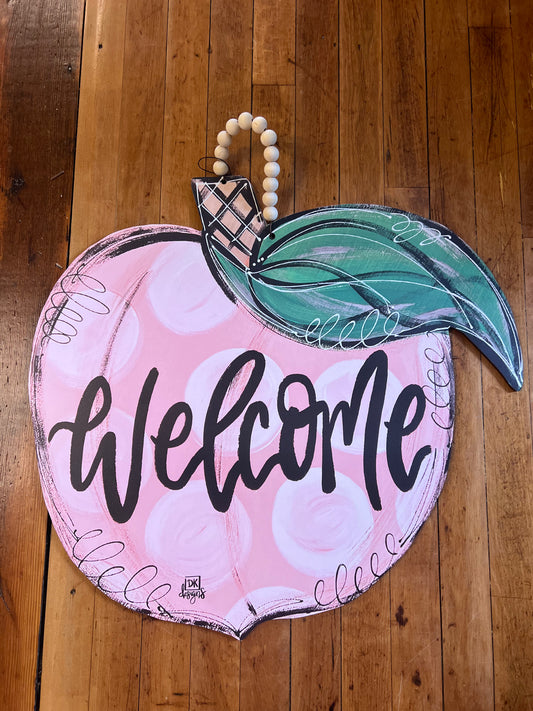 Peach Polka Dot Door Hanger