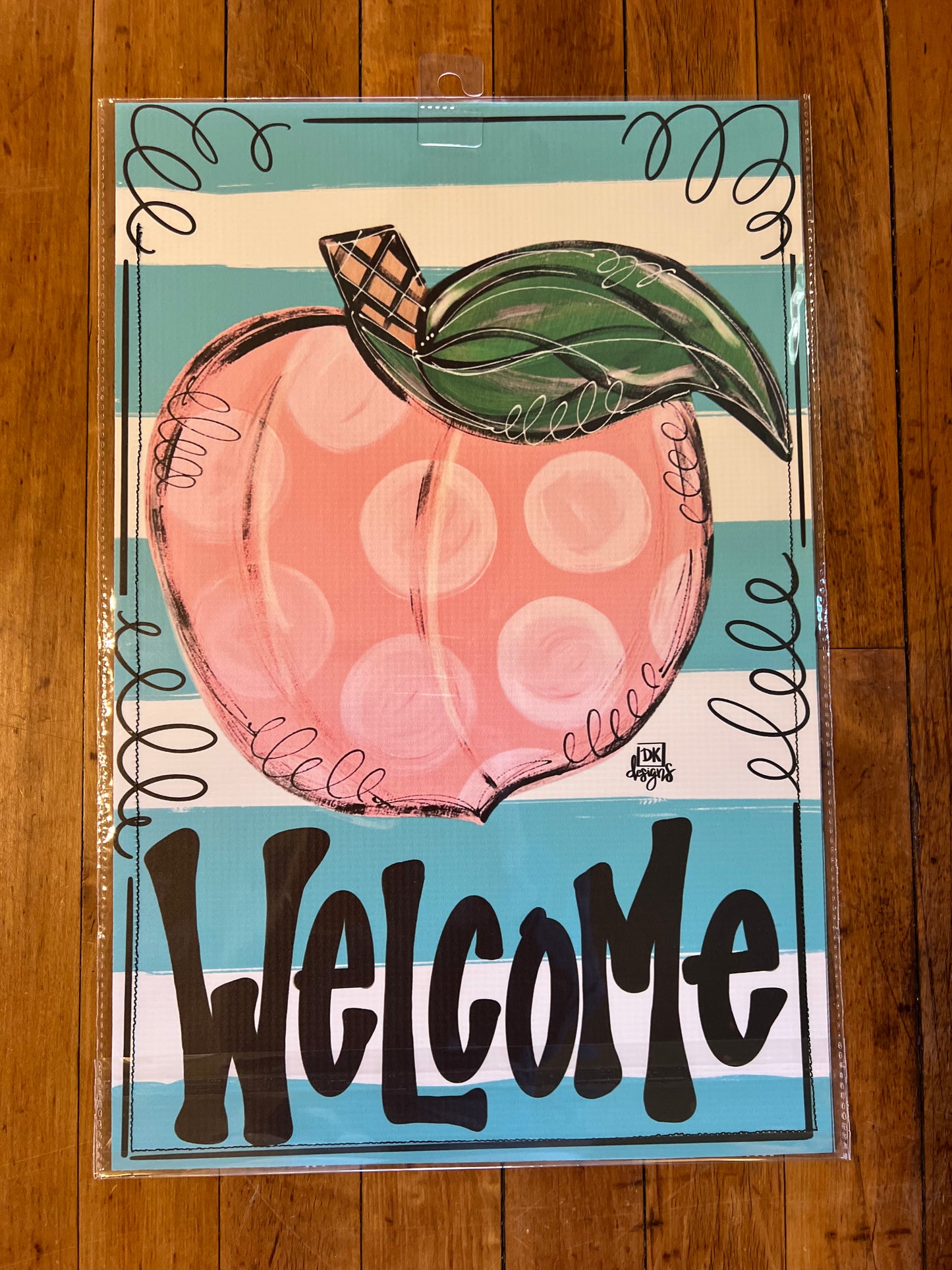 Peach Garden Glam Flag