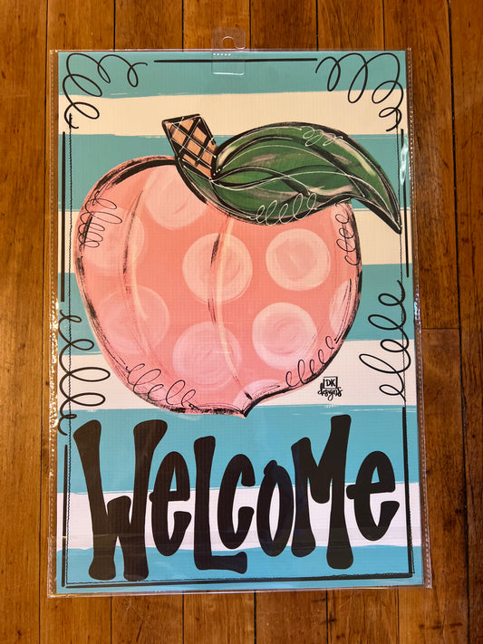 Peach Garden Glam Flag