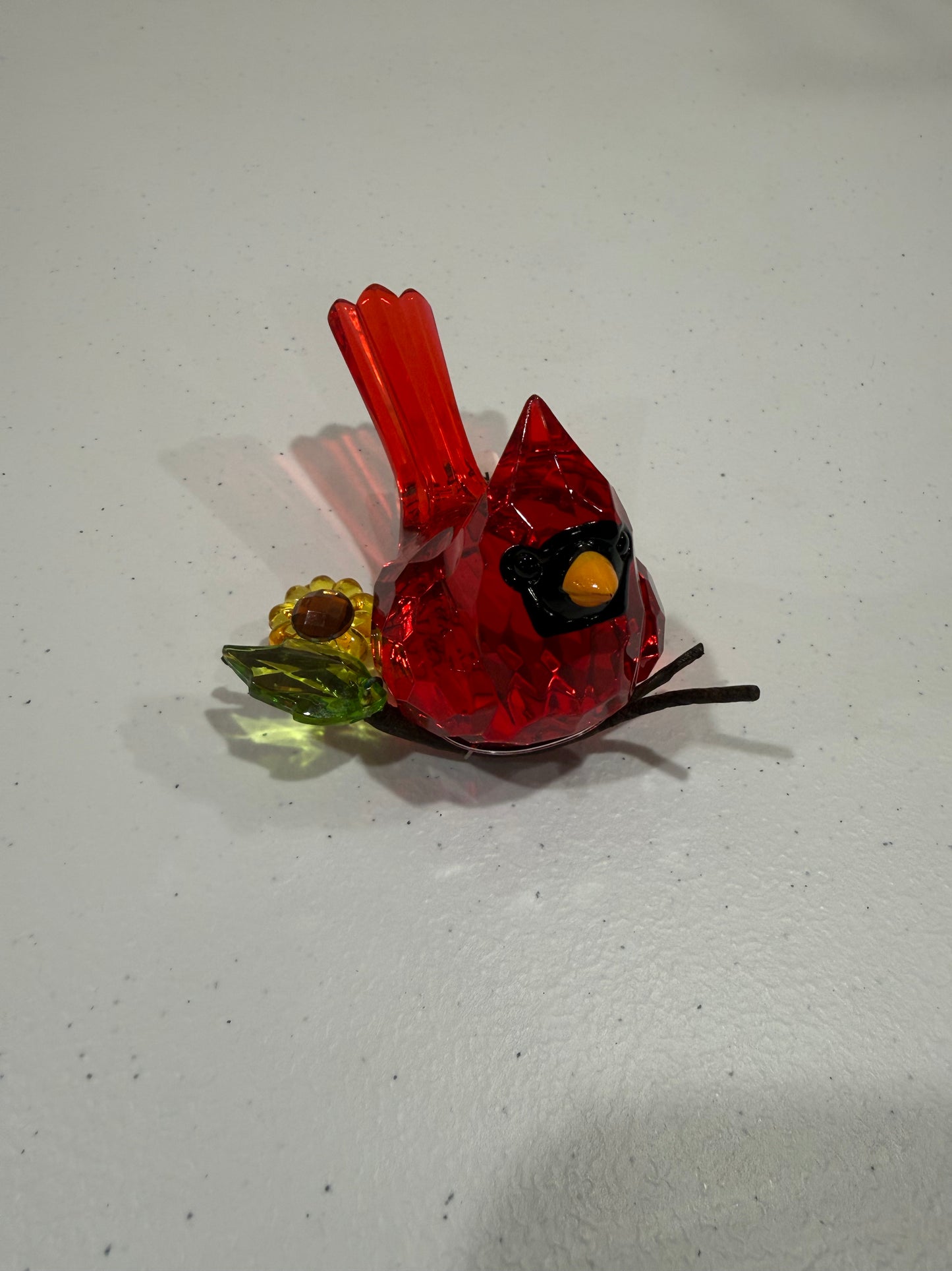 Acrylic Cardinal with Sunflower