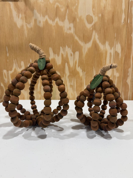 Beaded Pumpkin Figurine