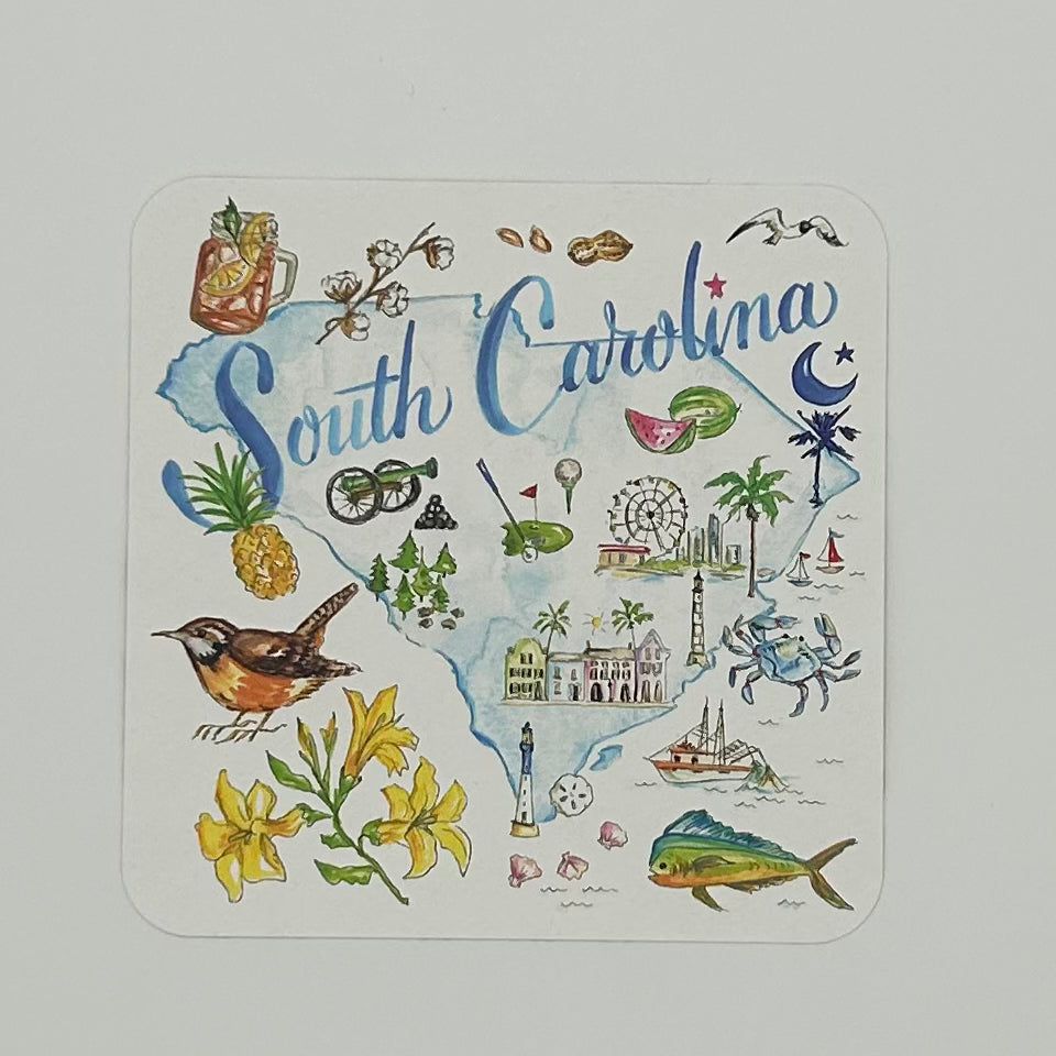 South Carolina Icon Paper Coasters