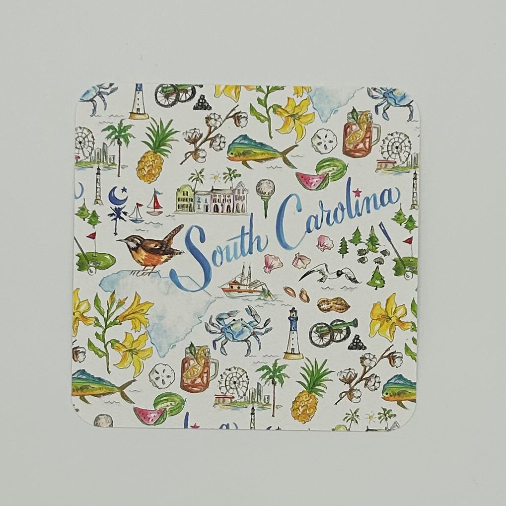 South Carolina Icon Paper Coasters