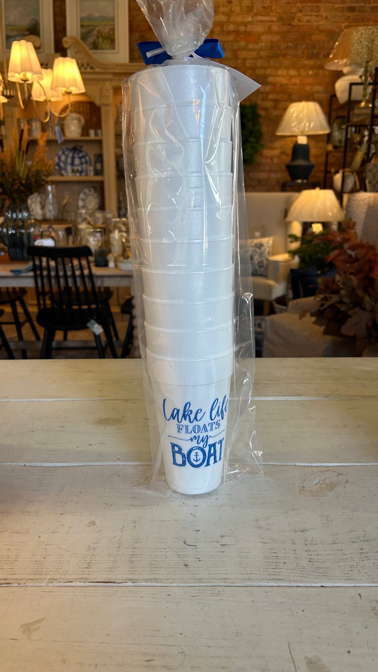 "Lake Life Floats My Boar" Styrofoam Cups