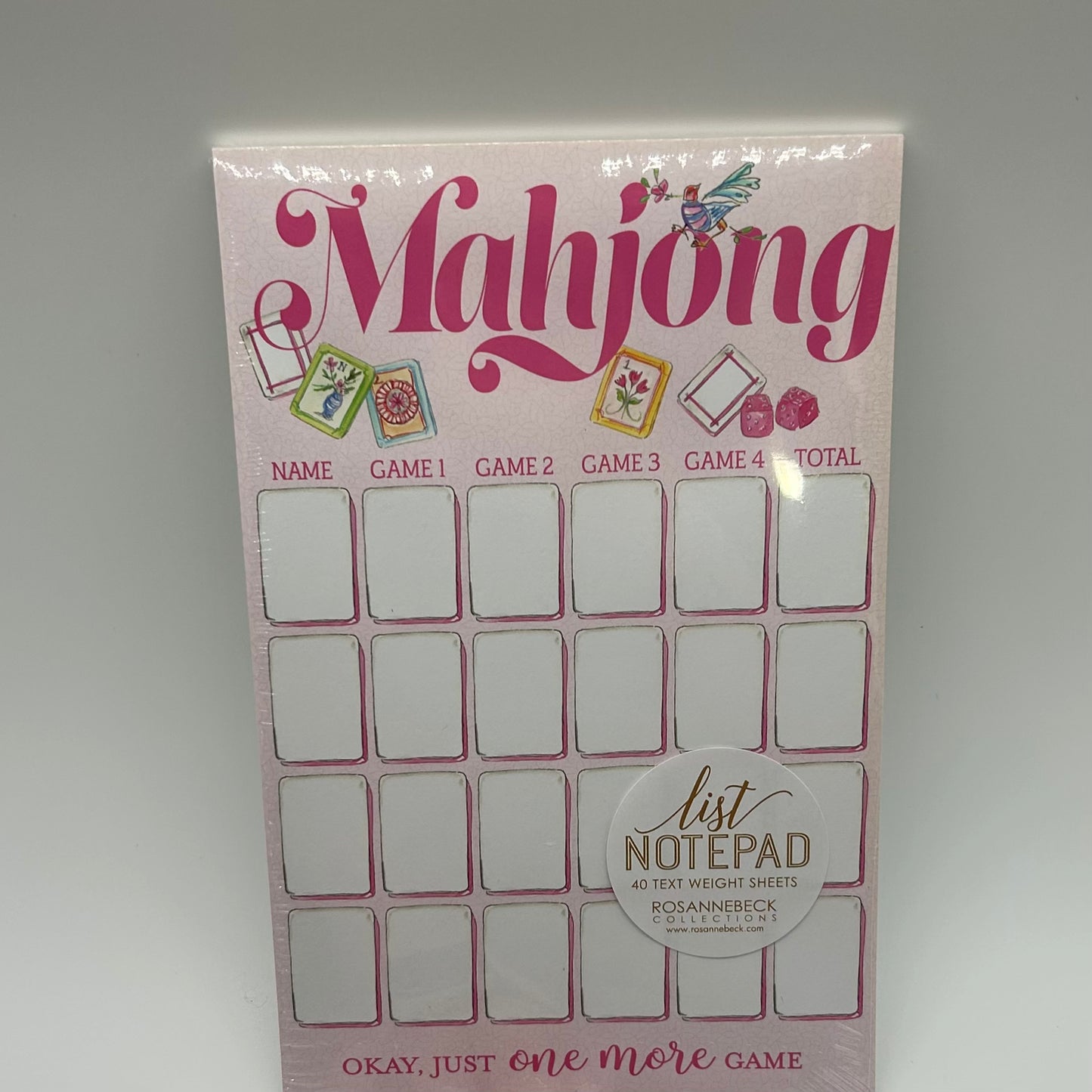 Large Mahjong Score Cards