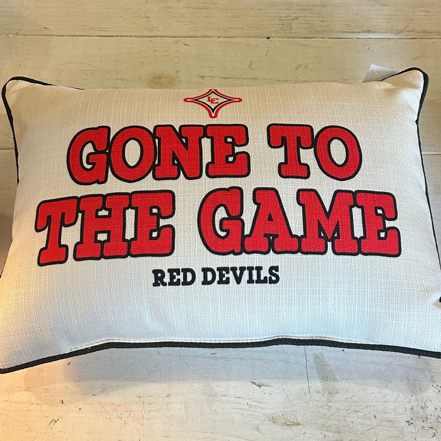 Lincoln County Red Devil Logo Pillow