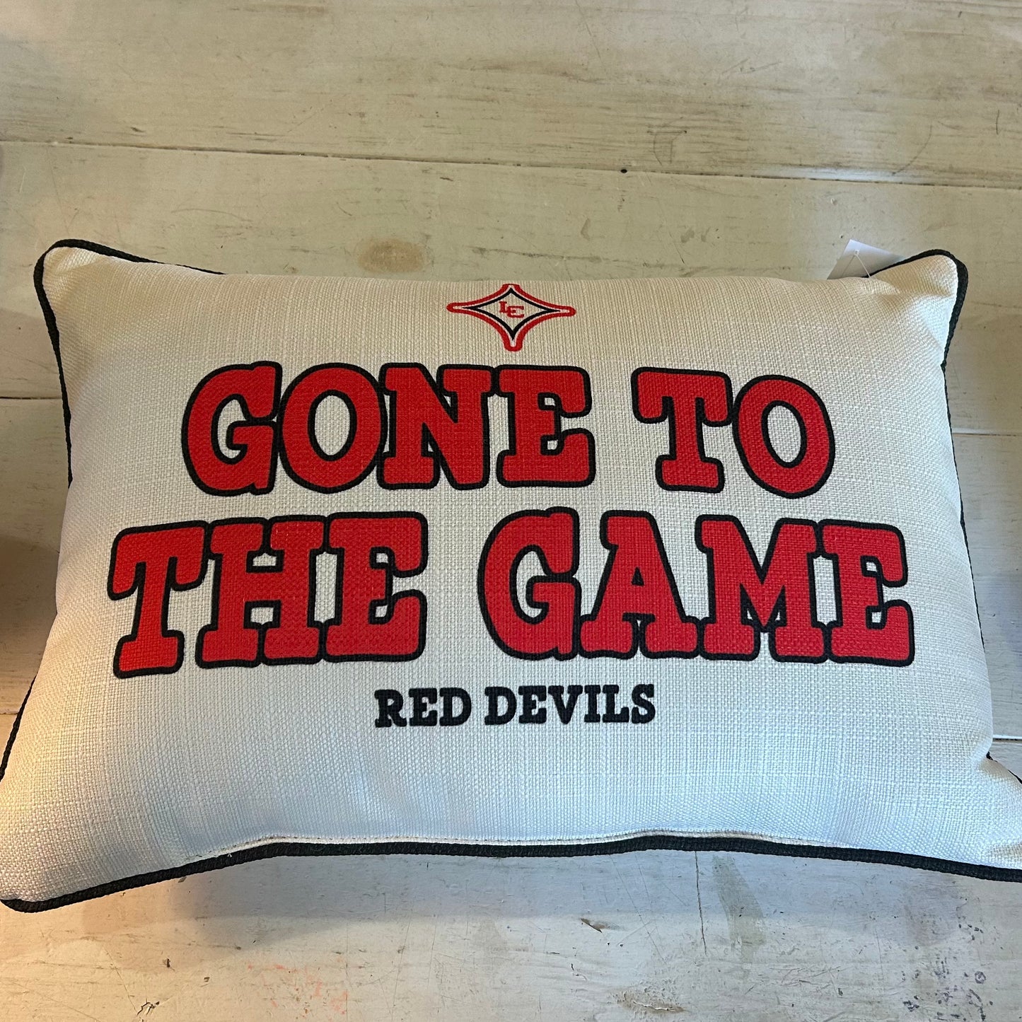 Lincoln County Red Devil Logo Pillow