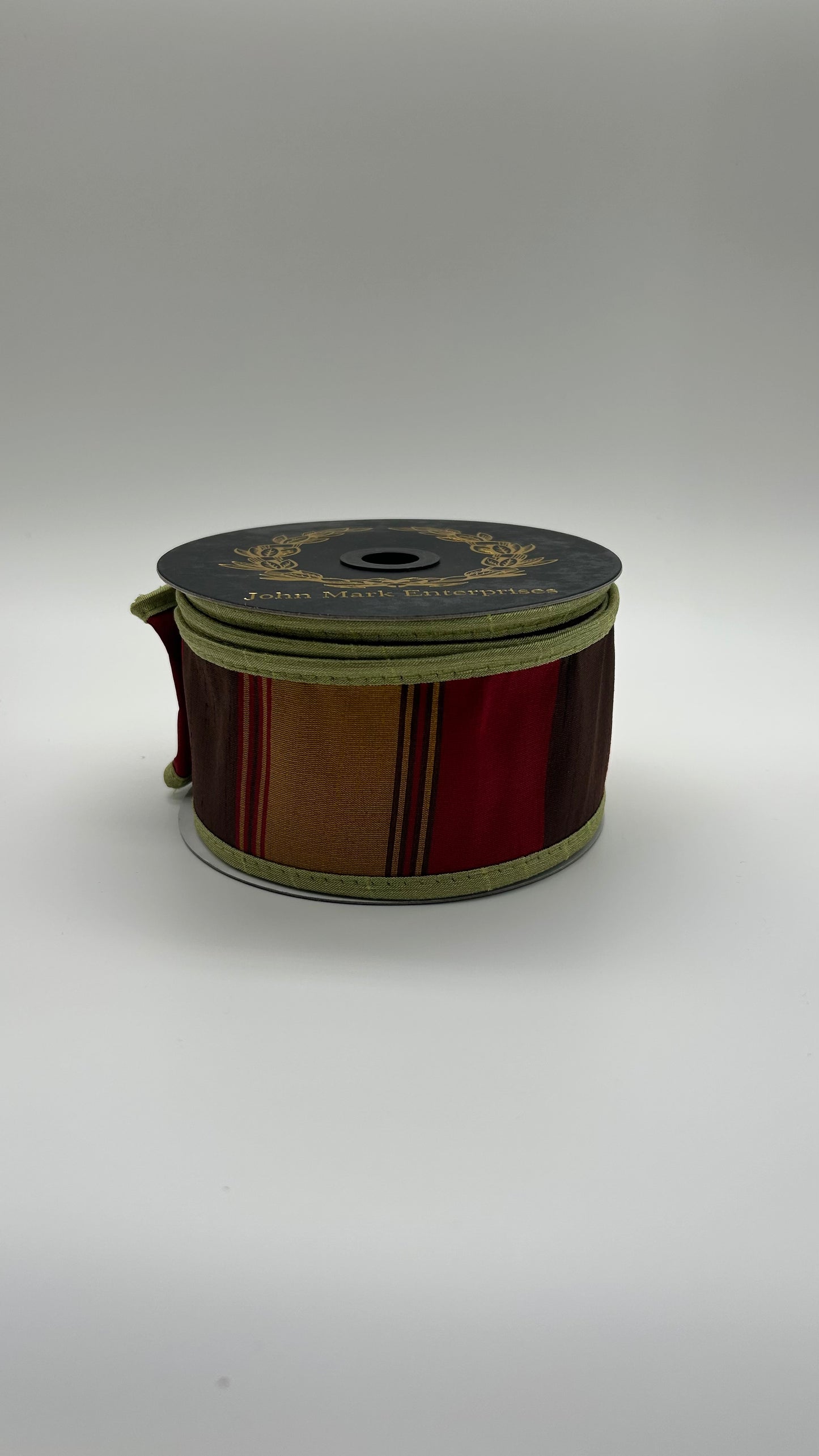 Dupioni Stripe Autumn Rust Ribbon