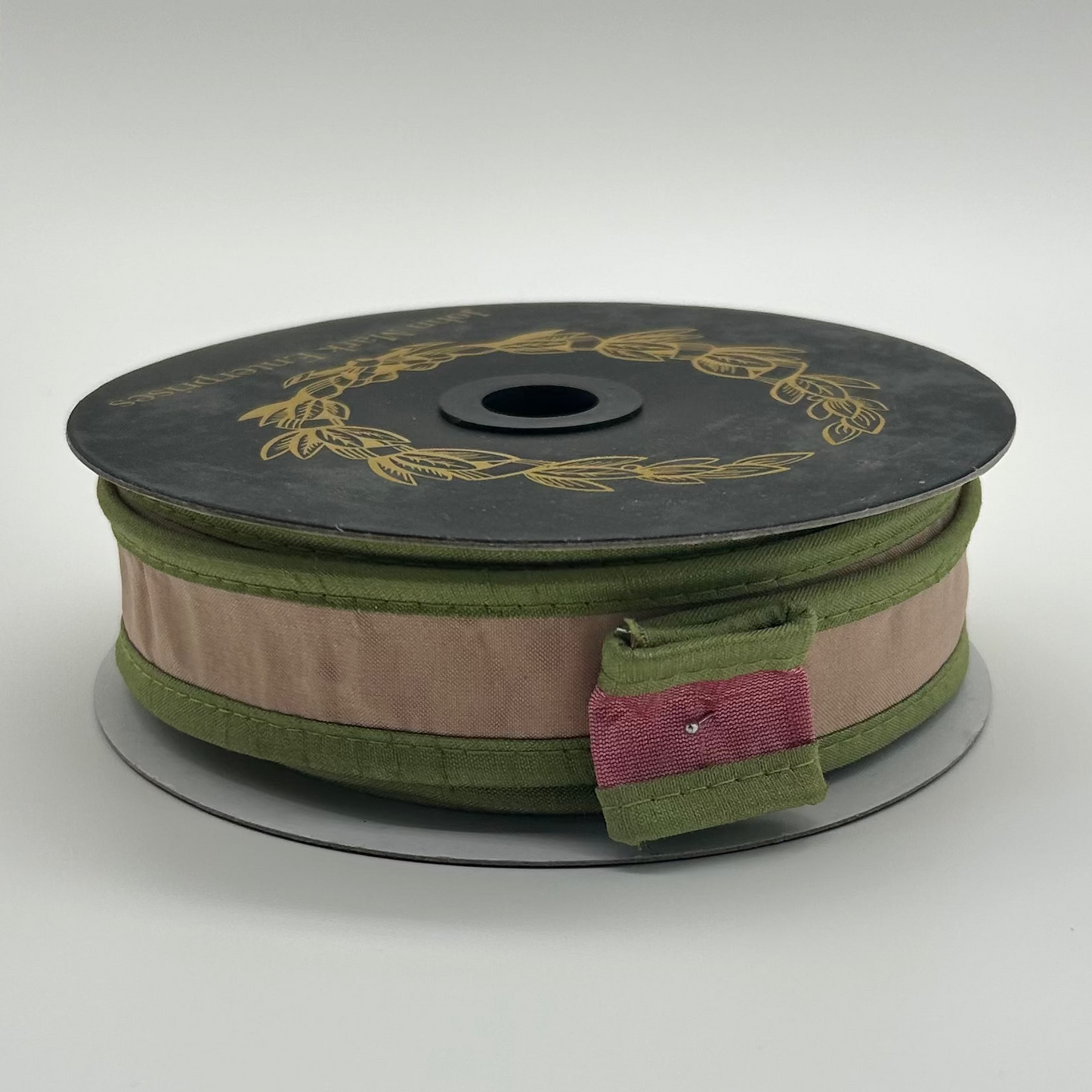 Taffeta Double Dupioni Piping - Pink & Green