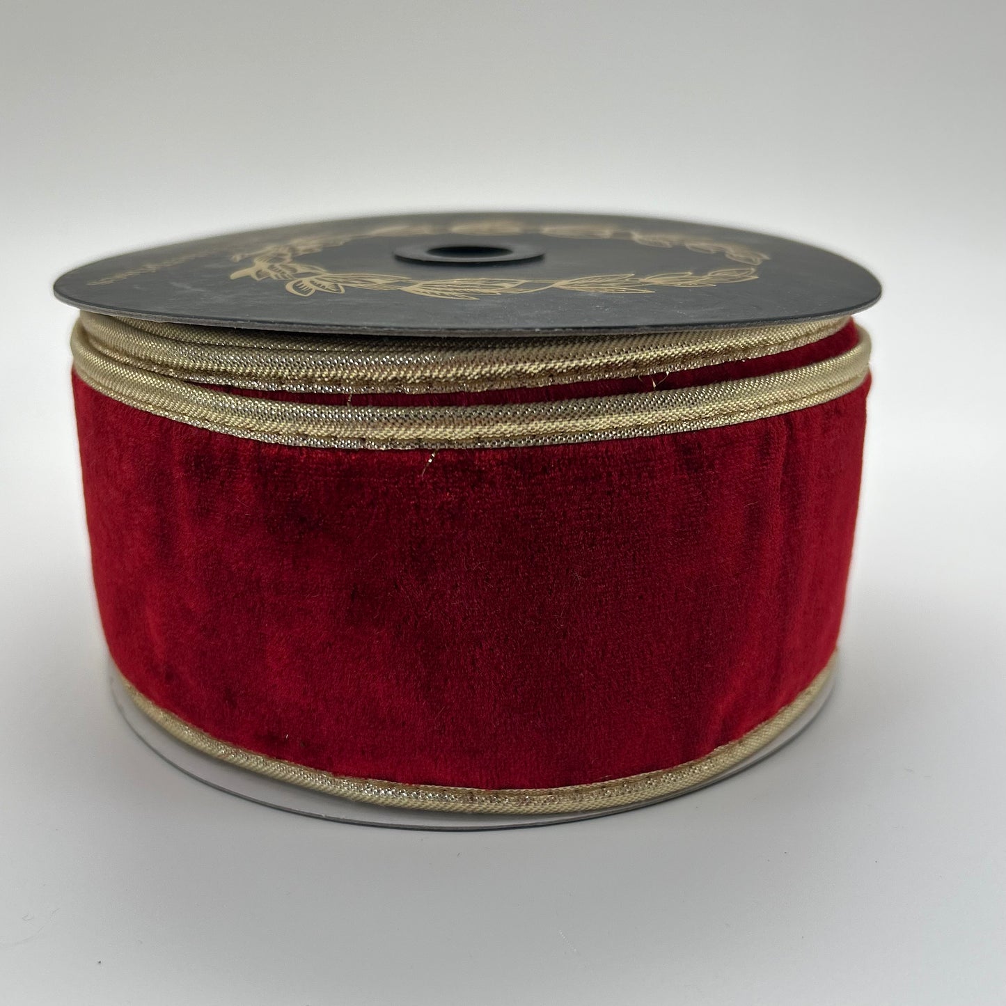 Red Velvet Double Fused Metallic Dupioni Gold Piping