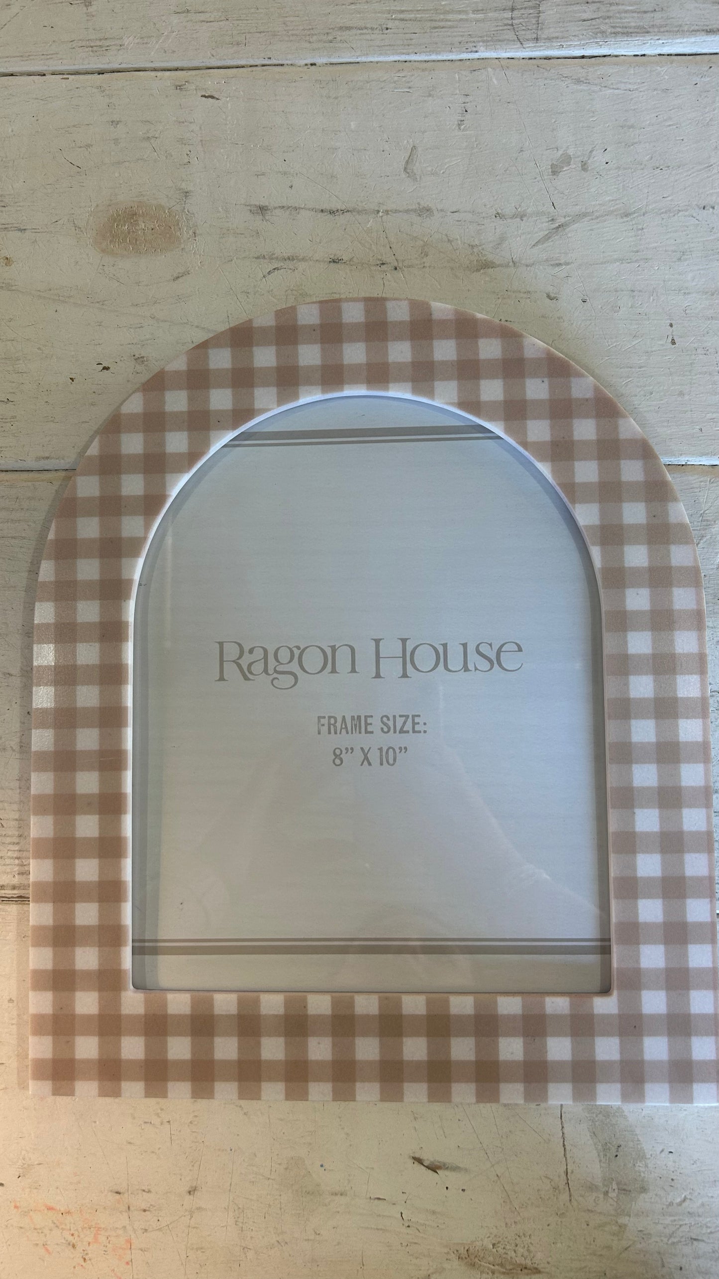 Beige Gingham Photo Frames