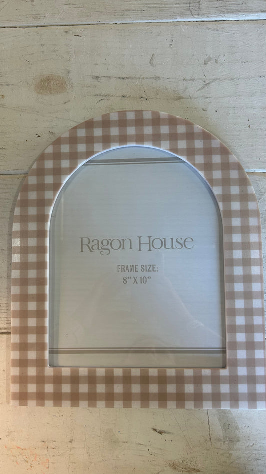 Beige Gingham Photo Frames