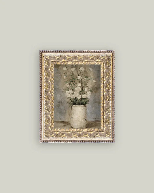 Long Stem White Rose Wall Art