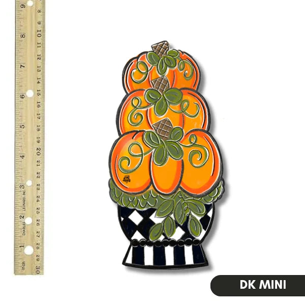 Black and White Pumpkin Topiary Mini