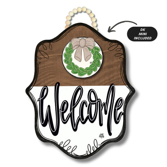 Stain Bloom "Welcome" With Wreath Mini