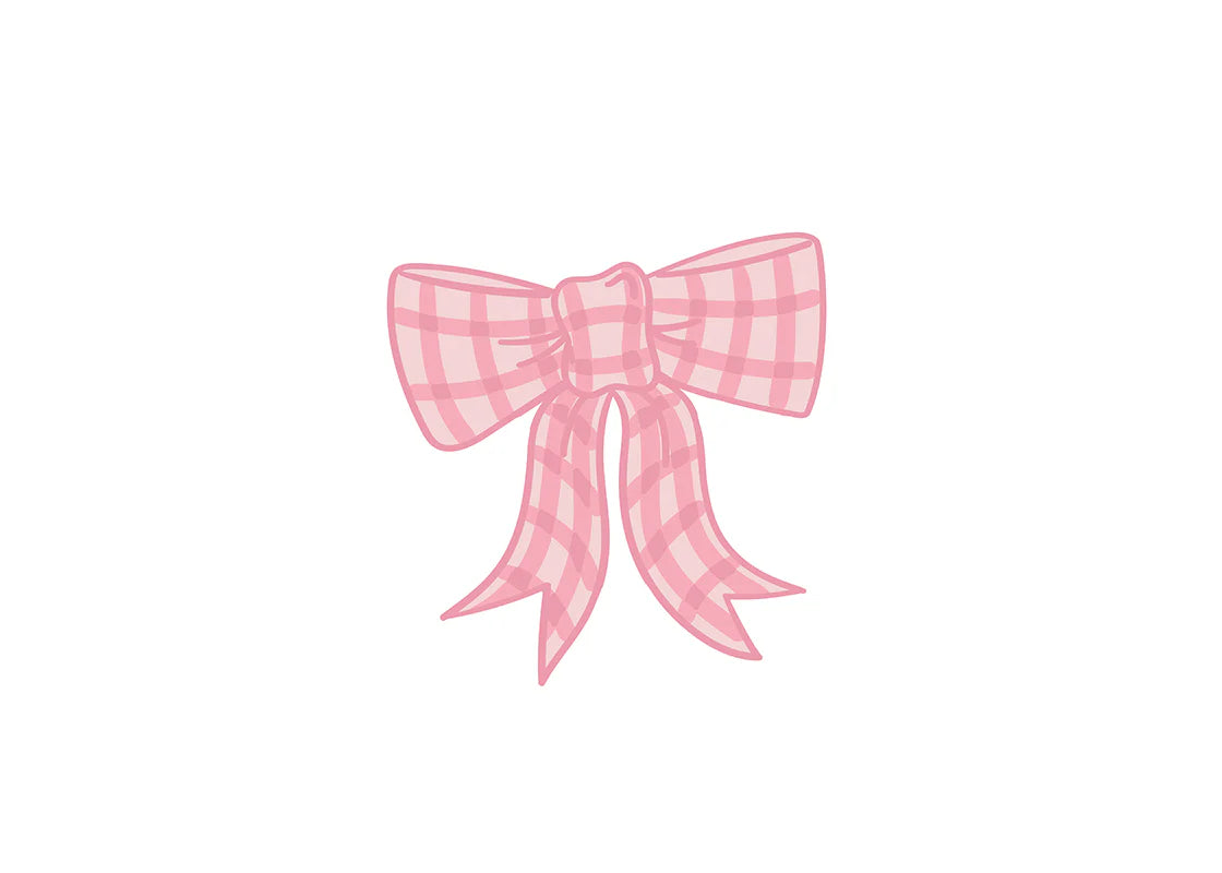 Pink Gingham Bow Attachment