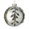 Glass Beaded Smilax Leaf and Vine Ball Ornament