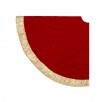 Red Velvet Tree Skirt with Gold Border