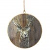 Metal Deer Disc Ornament