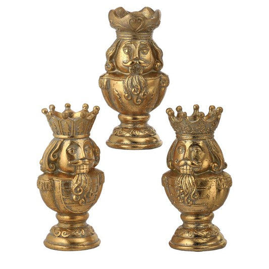 Resin Nutcracker Bust on Pedestal