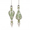 Glass Leaf Pattern Finial Ornament