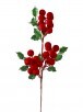 Flocked Holly Berry Spray