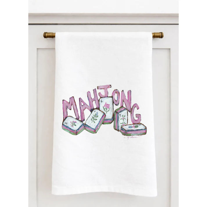 "Mahjong Tiles" Tea Towel by Chelsea McShane