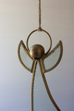 Antique Brass & Glass Angel Ornament
