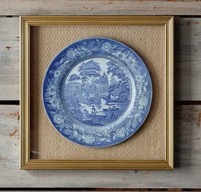 Blue & White Framed Plates