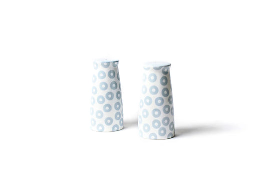 Iris Blue Pip Pedestal Salt and Pepper