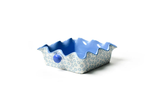 Iris Blue Pip Square Ruffle Casserole Dish