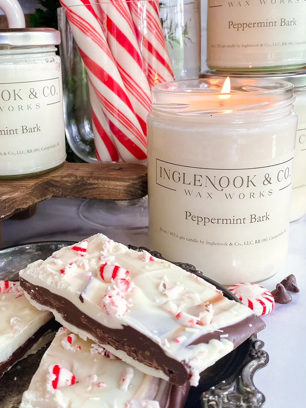 Peppermint Bark Soy Candle