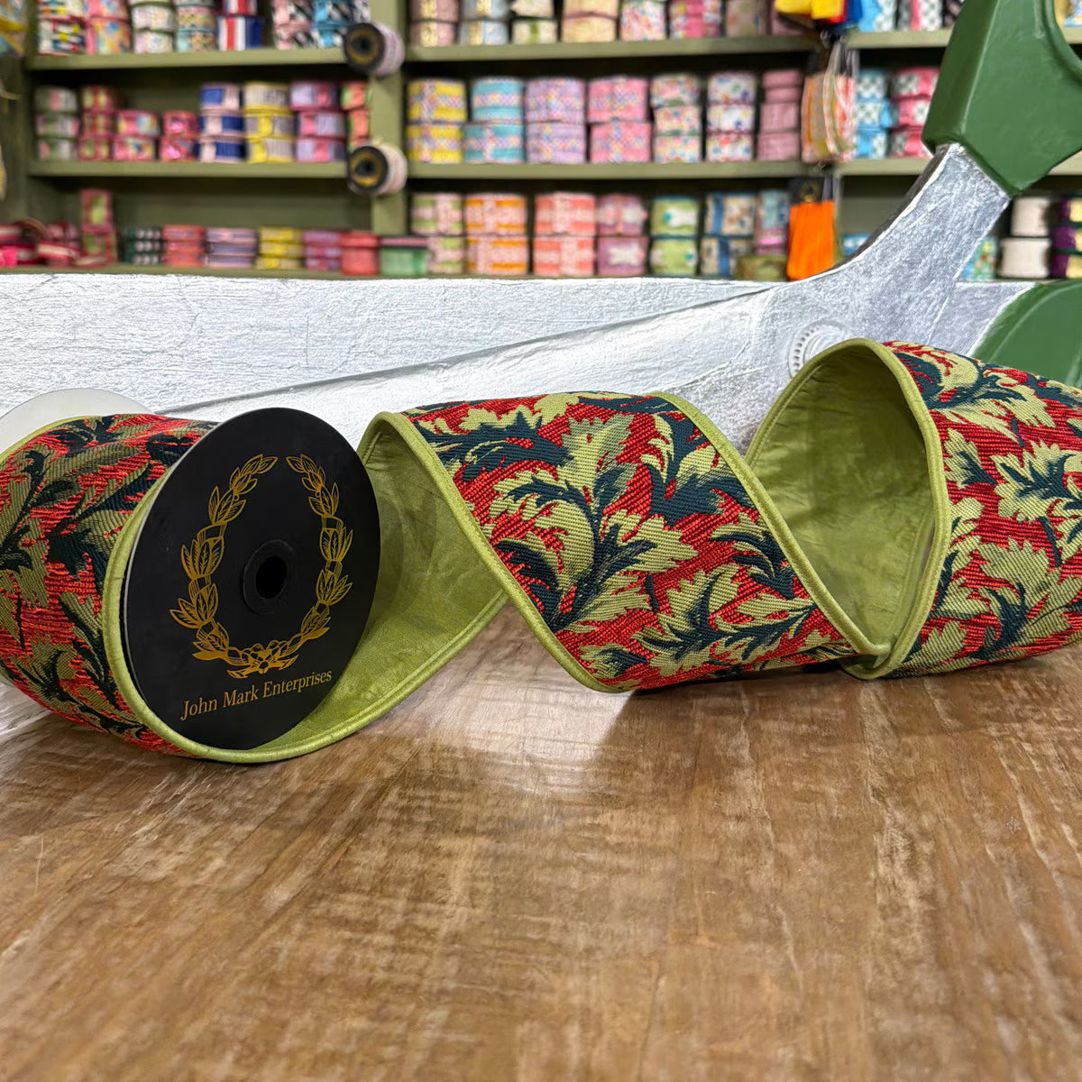 Acanthus Jacq Dupioni Ribbon - 4" x 5yds