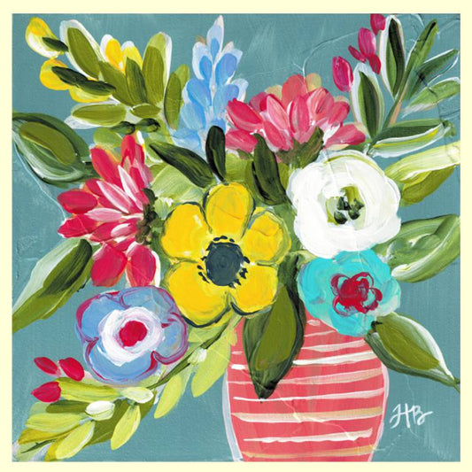 Red Stripe Vase Square Pillow Swap