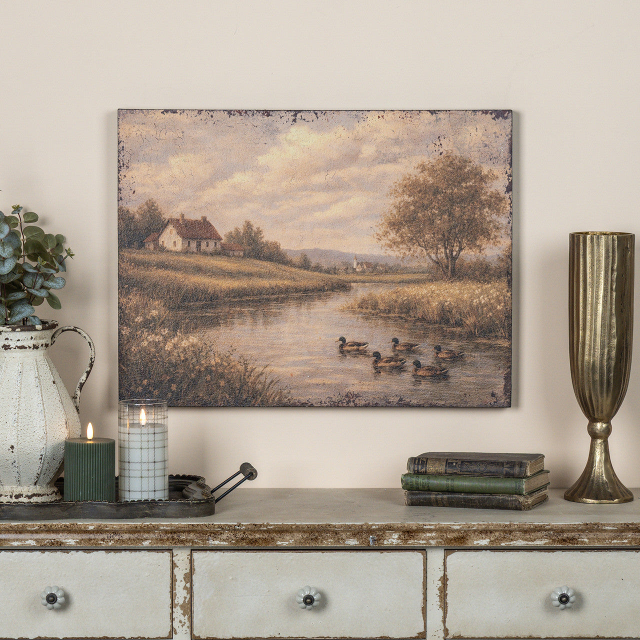 Cottage-side Mallards Print