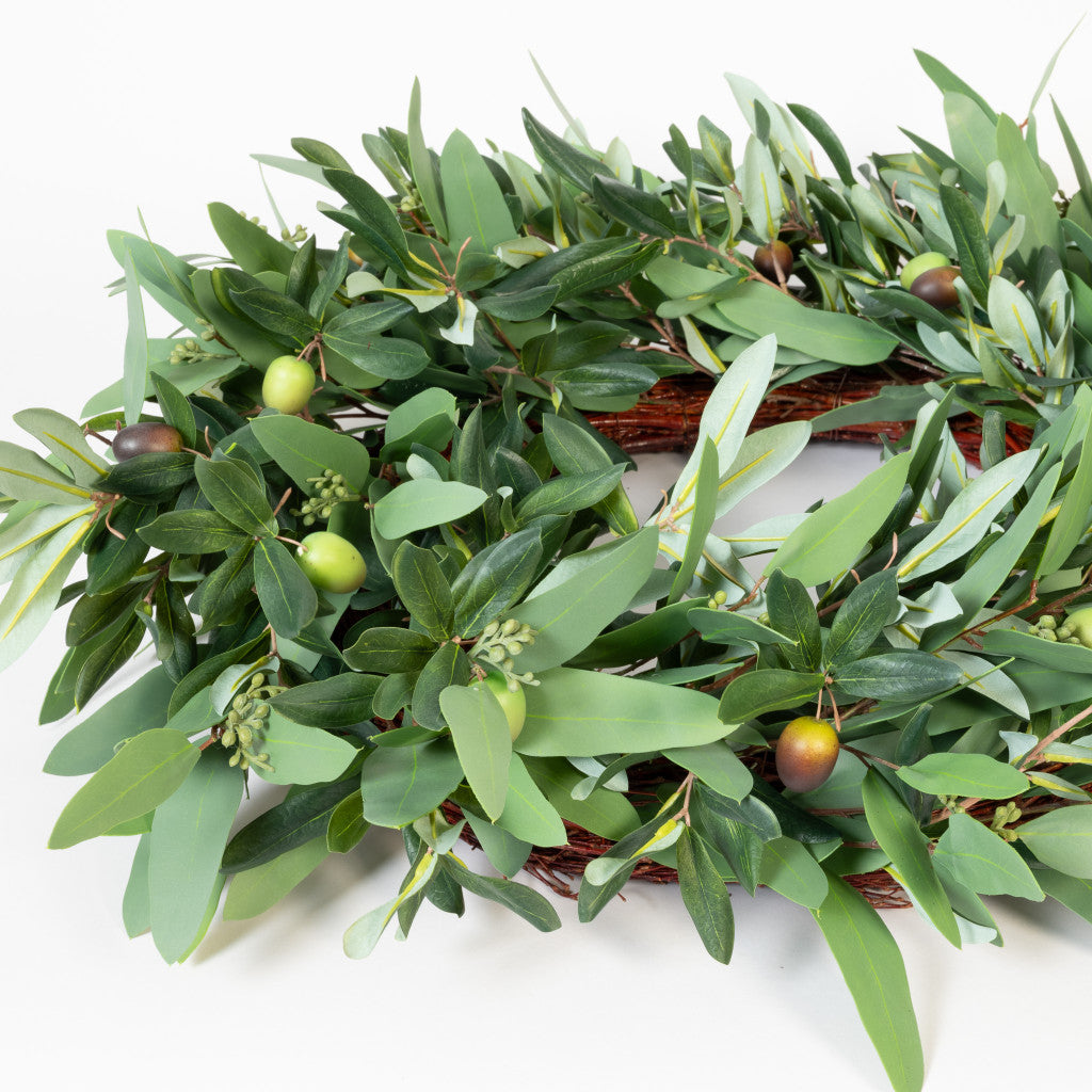 Seeded Eucalyptus and Olive Wreath