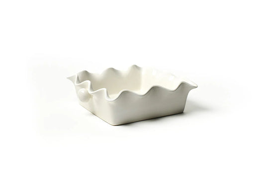 Signature White Ruffle Square Casserole Dish