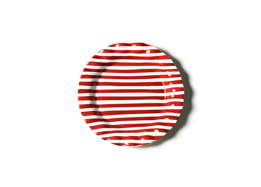 Red Stripe 11" Ruffle Plate