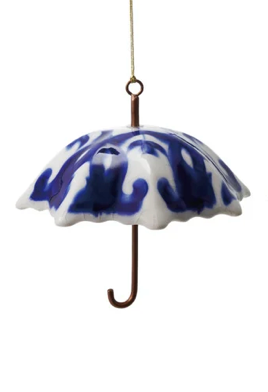 Stoneware & Metal Umbrella Ornament