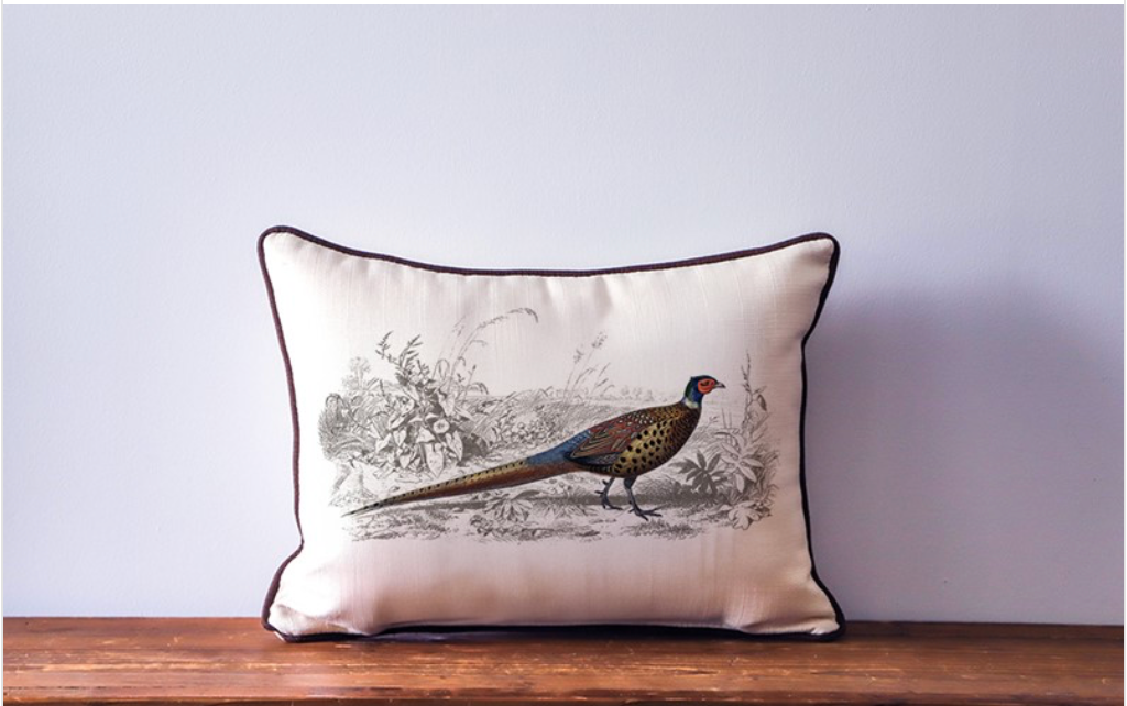 European Pheasant Pillow