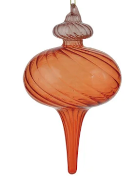 Two-Tone Glass Finial Ornament