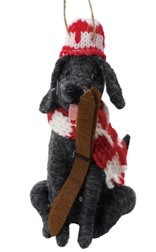 Handmade Wool Felt Dog Ornament