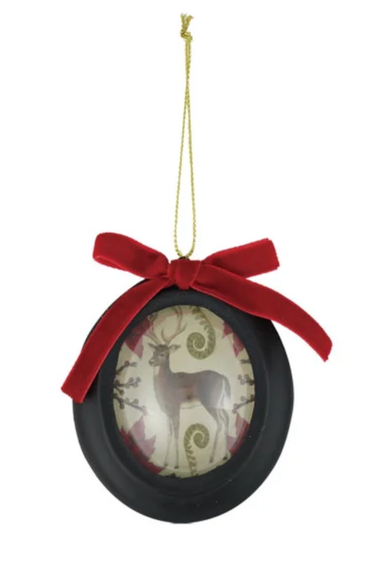 Framed Ornament with Seasonal Botanicals