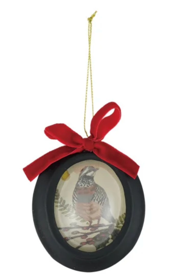 Framed Ornament with Seasonal Botanicals