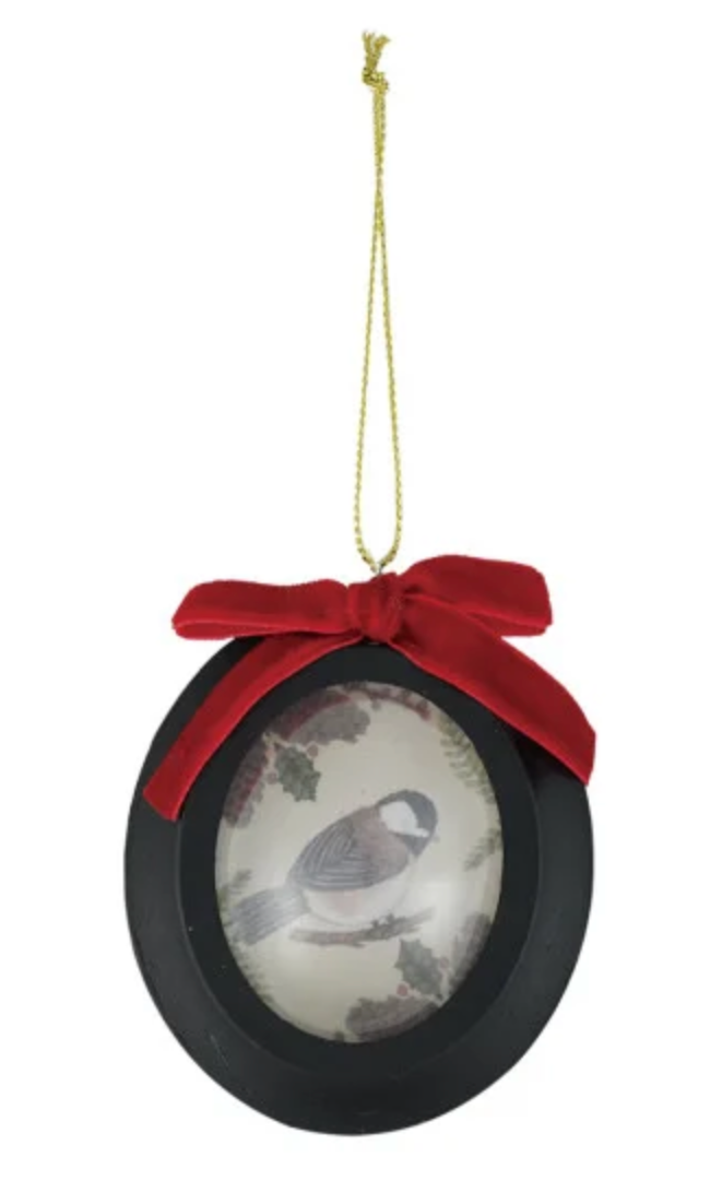 Framed Ornament with Seasonal Botanicals